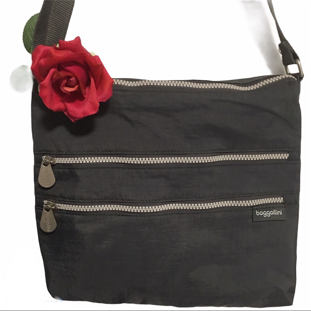 BAGGALLINI Poppy Seed BAG GRAY MESSENGER CB SHOULDER BAG